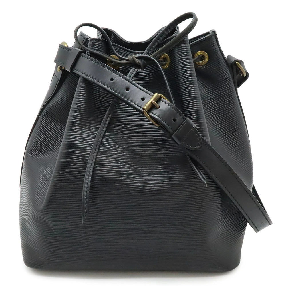 LOUIS VUITTON Epi Shoulder Bag Hobo Drawstring Noir Black